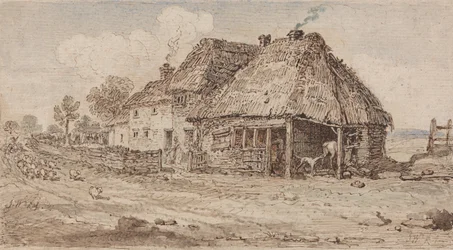 Cabaña y edificios de granja